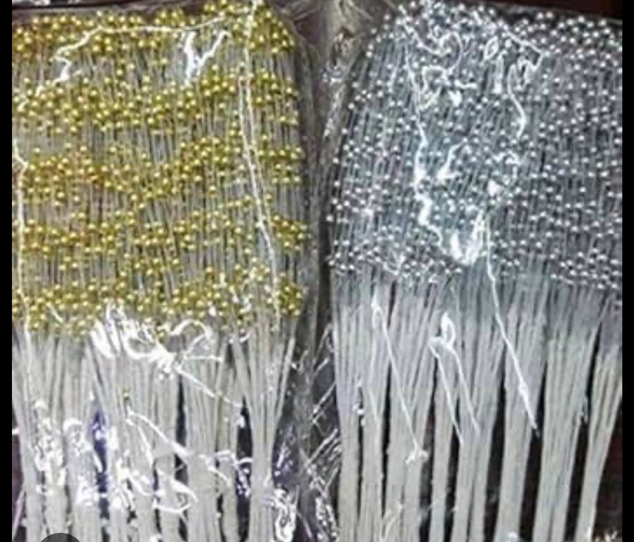 Boncuk Şerit Gümüş 100 adet - Görsel 5