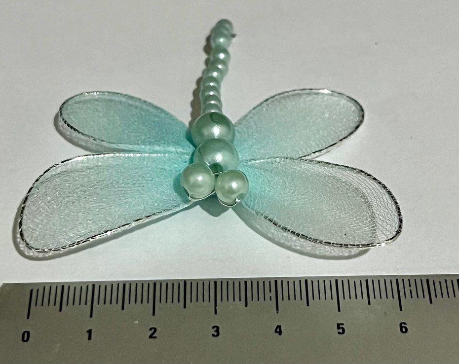 Kelebek Boncuklu Mavi 6 x 6 cm - Görsel 3