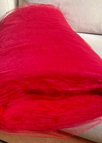 Kristal Tül Kırmızı 3m x 35 m - Görsel 3