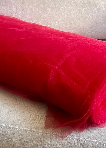 Kristal Tül Kırmızı 3m x 35 m - Görsel 4