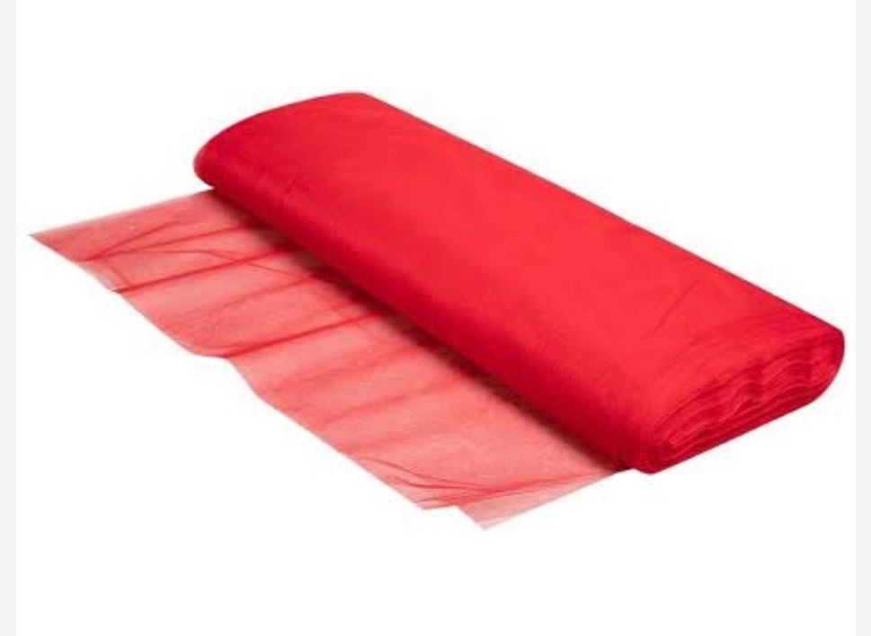 Kristal Tül Kırmızı 3m x 35 m - Görsel 2