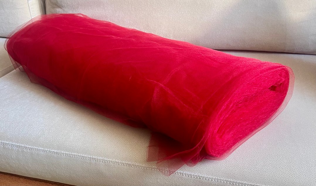 Kristal Tül Kırmızı 3m x 35 m - Görsel 4