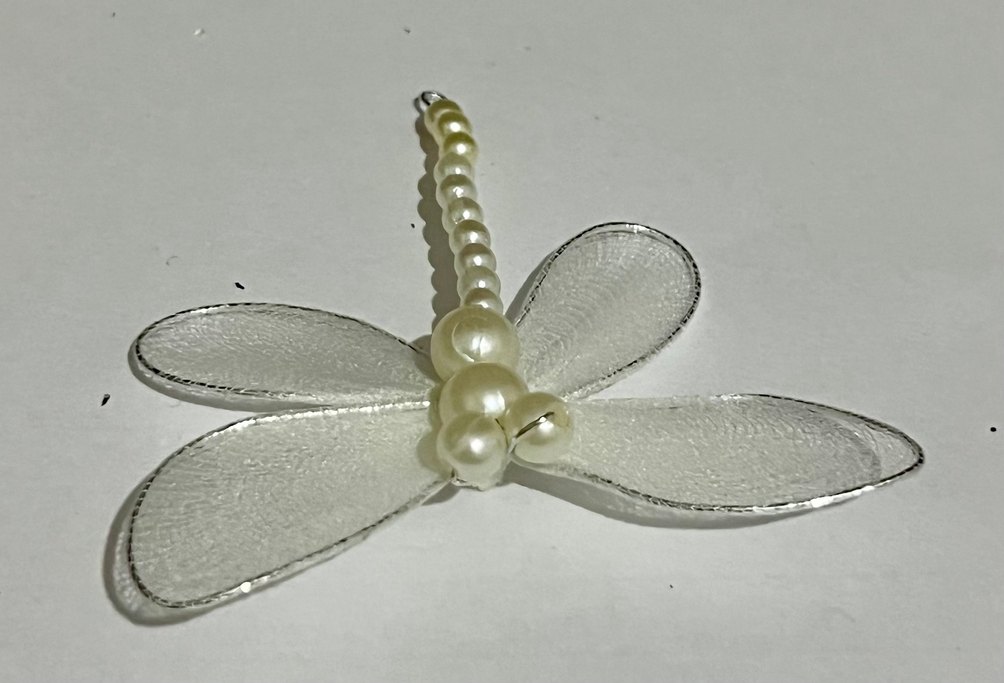 Kelebek Boncuk Beyaz 6 x 6 cm - Görsel 2