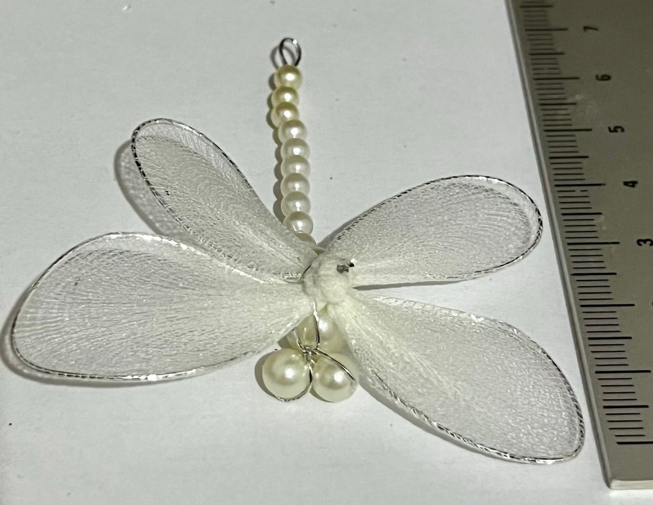 Kelebek Boncuk Beyaz 6 x 6 cm - Görsel 4