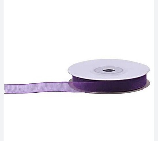 Organze Kurdele 1 cm 25 mt Mor