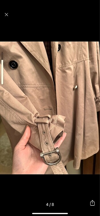 m Beden camel Renk Mango trençkot