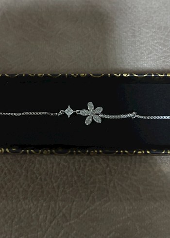 Sterling silver Zarif Cicekli Gumus Bileklik