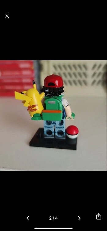  Ash pikachu mini lego figür
