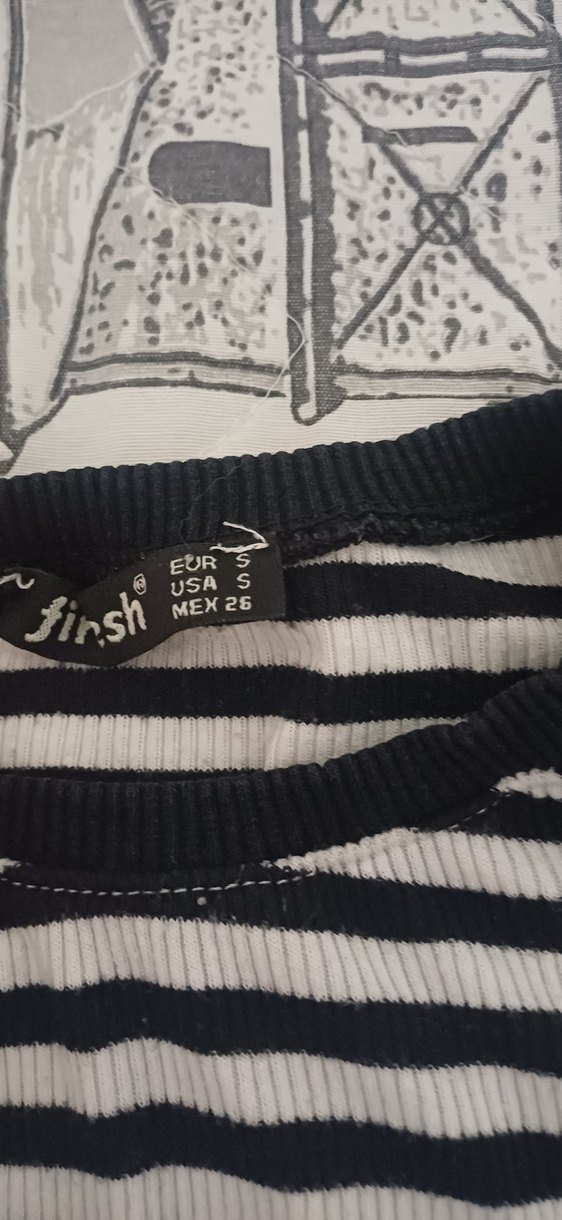 Kadın Crop Uzun Kollu Çizgili Bluz - Görsel 3