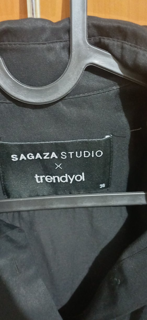 Siyah Kadın Uzun Kollu Gömlek - Görsel 3