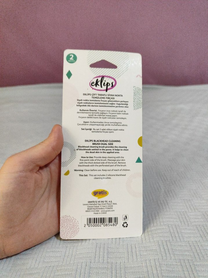 2 adet çift taraflı siyah nokta temizleme fırçası - Görsel 2