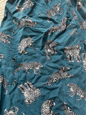 s Beden yeşil Renk Leopar penti pijama