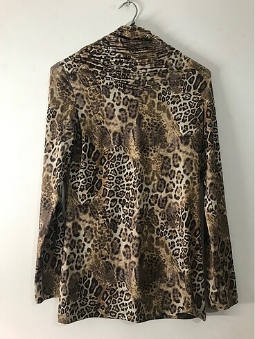 Leopar saten bluz