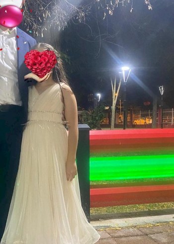 Beyaz sıfır kol v yaka Bohem Çocuk Elbisesi