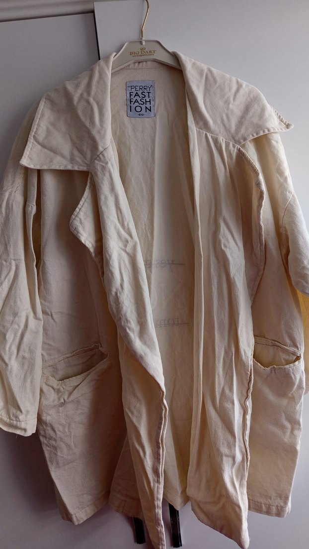 Kadın Beyaz Keten Kısa Kollu Gömlek - Görsel 2