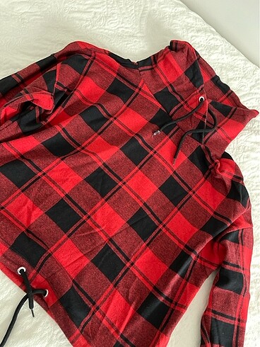 Defacto Kırmızı siyah sweat