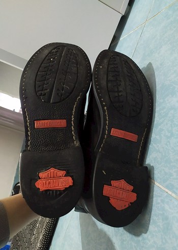 Harley Davidson siyah erkek deri bot - Görsel 8