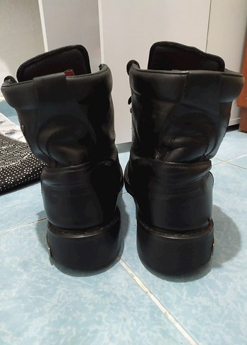 Harley Davidson siyah erkek deri bot - Görsel 5