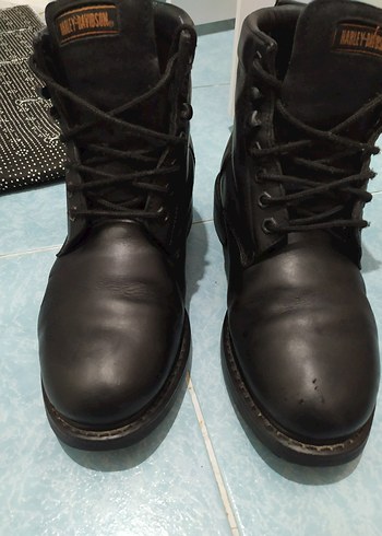 Harley Davidson siyah erkek deri bot - Görsel 4