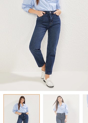 Trendyol & Milla Kadın Lacivert Midi Denim Jean