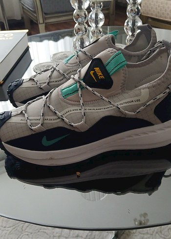 Gri Nike Spor Ayakkabı Bağcıkları. 41numara - Görsel 3