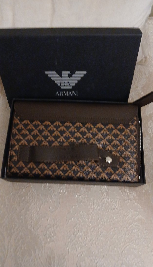 ARMANI Kahverengi Desenli Erkek Cüzdan - Görsel 3