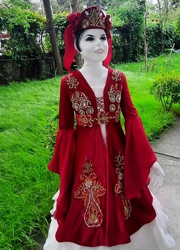 ÖZEL TASARIM KIRMIZI ÇOCUK BİNDALLI ??