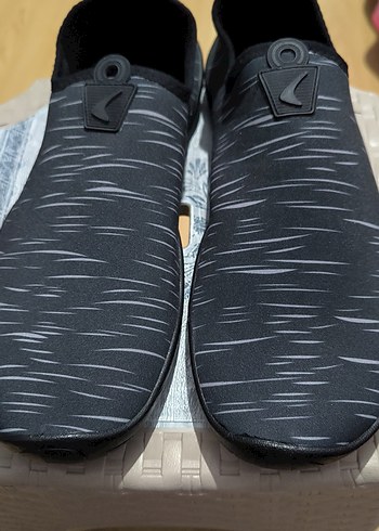 Erkek Siyah Gri Velcro Ayarlanabilir Su Ayakkabısı - Görsel 5