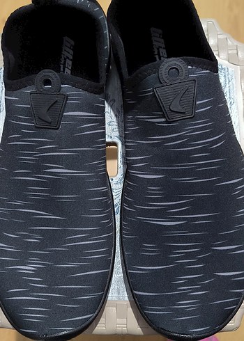 Erkek Siyah Gri Velcro Ayarlanabilir Su Ayakkabısı - Görsel 2