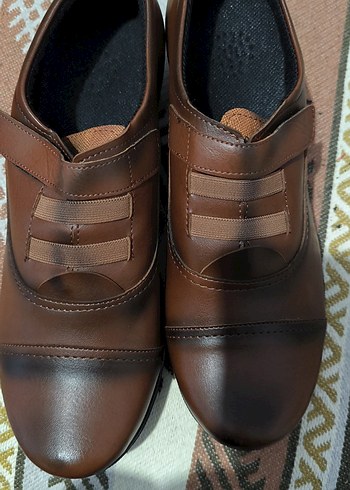 Kahverengi Deri Tokalı Kadın Ayakkabısı - Görsel 9