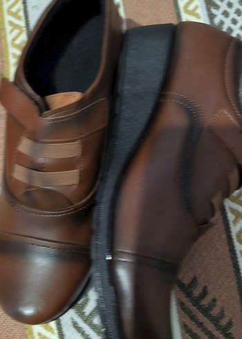 Kahverengi Deri Tokalı Kadın Ayakkabısı - Görsel 6