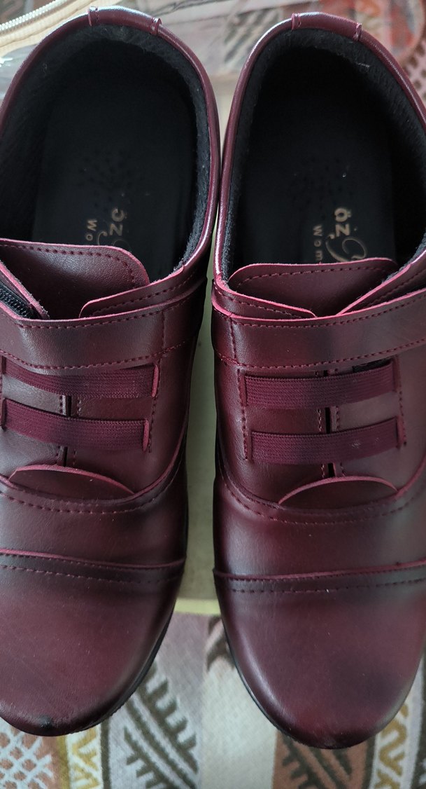 Bordo Deri Kadın Klasik Dolgu Topuk Ayakkabı - Görsel 5