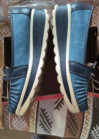 Kadın Mavi Dolgu Topuklu Günlük Ayakkabı - Görsel 4