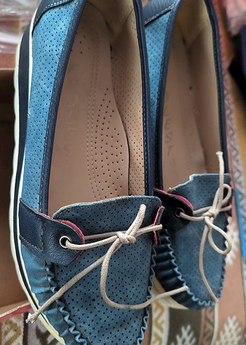 Kadın Mavi Dolgu Topuklu Günlük Ayakkabı - Görsel 5