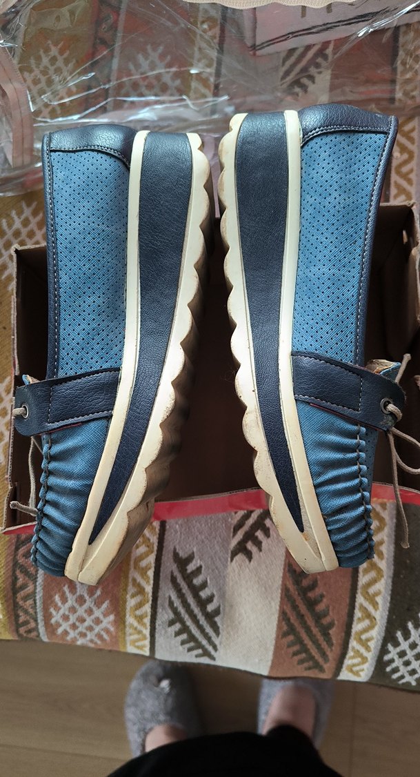 Kadın Mavi Dolgu Topuklu Günlük Ayakkabı - Görsel 4