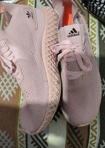 Pembe Adidas Bağcıklı Kadın Spor Ayakkabı - Görsel 2