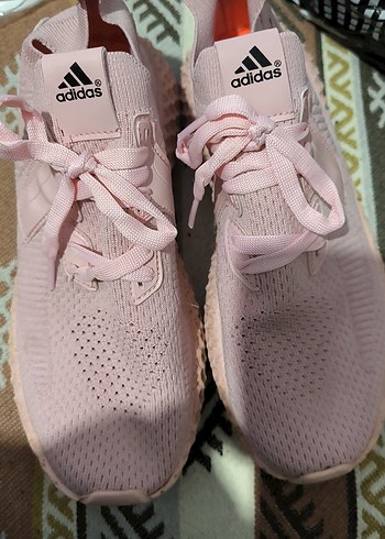 Pembe Adidas Bağcıklı Kadın Spor Ayakkabı - Görsel 3