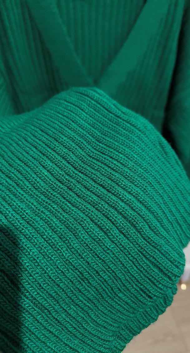 Düğmeli Yeşil Kadın Hırka - Görsel 2