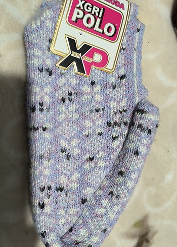 Makinada örülmüş  Desenli patikler - Görsel 6