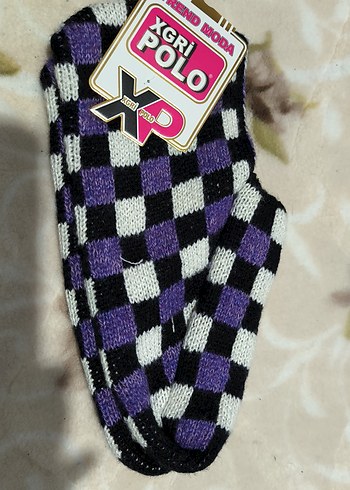 Makinada örülmüş  Desenli patikler - Görsel 15