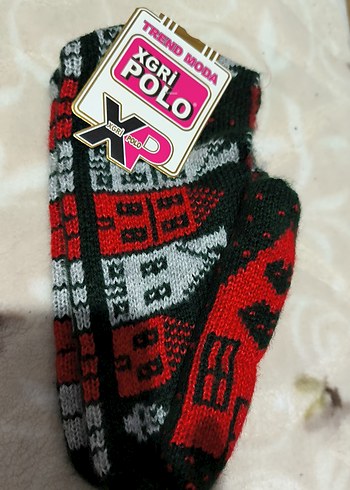 Makinada örülmüş  Desenli patikler - Görsel 2