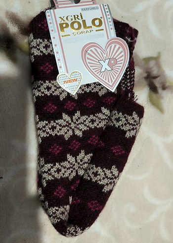 Makinada örülmüş  Desenli patikler - Görsel 9