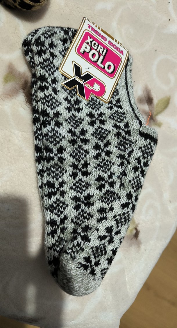 Makinada örülmüş  Desenli patikler - Görsel 4