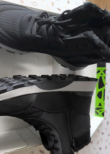 Fermuarlı Siyah Gri kadın Bot - Görsel 7