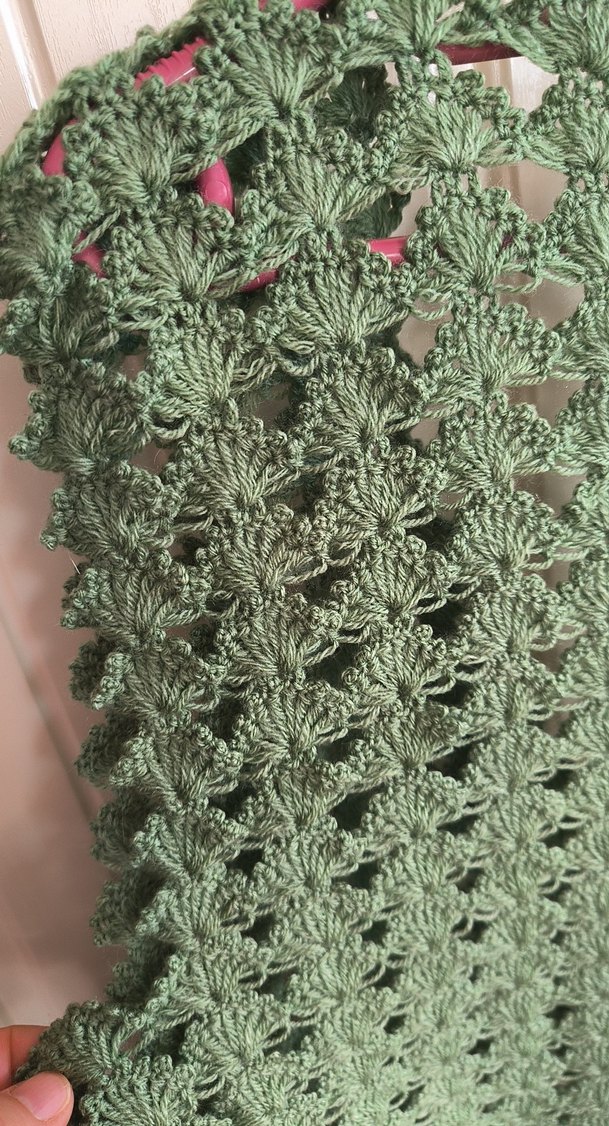 Yeşil Dantel Detaylı Örgü Kadın yelek - Görsel 5