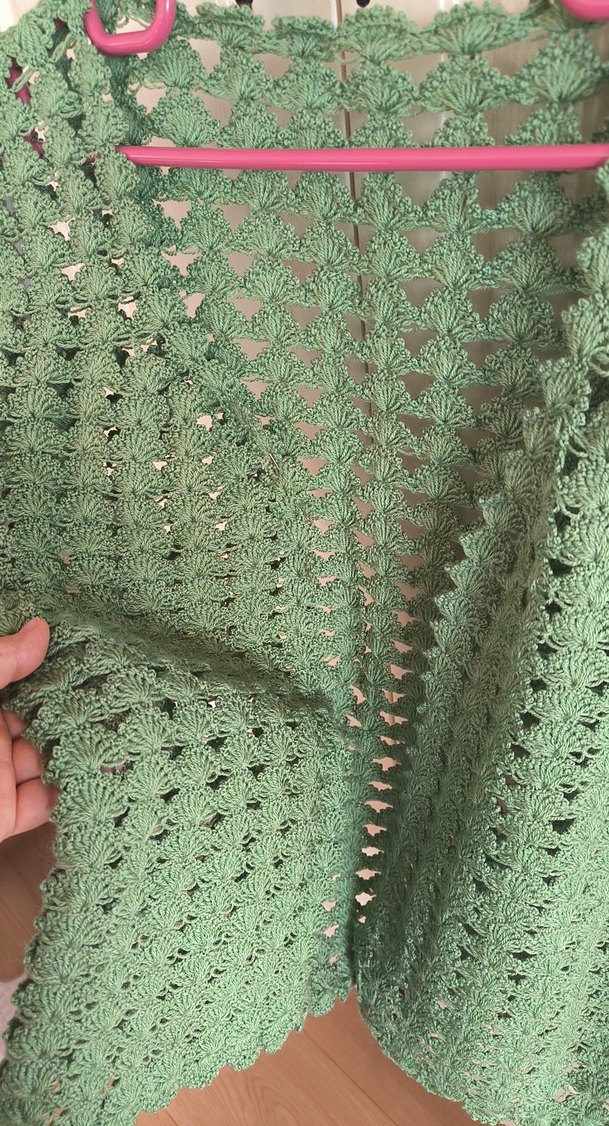 Yeşil Dantel Detaylı Örgü Kadın yelek - Görsel 3