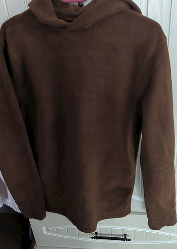 Nike Kahverengi Erkek polar Sweatshirt Kapüşonlu Rahat Kesim