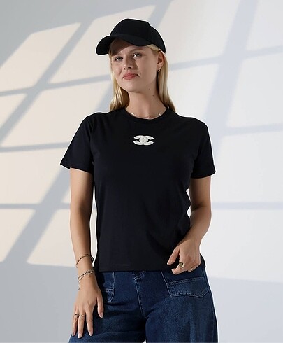 xl Beden siyah Renk CHANEL PREMIUM KALİTE TİŞÖRT