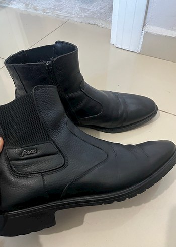 Siyah Deri Erkek Bot, - Görsel 2