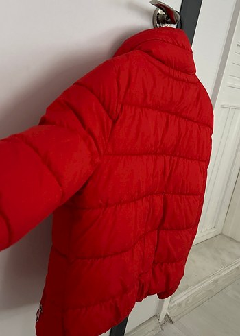 Kadın Kırmızı Mini Şişme Mont - Görsel 4